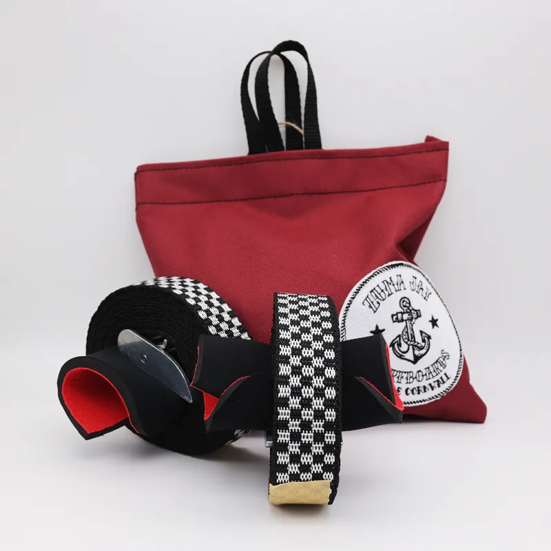 Zuma Jay Tie Down Straps Black and White Check-1